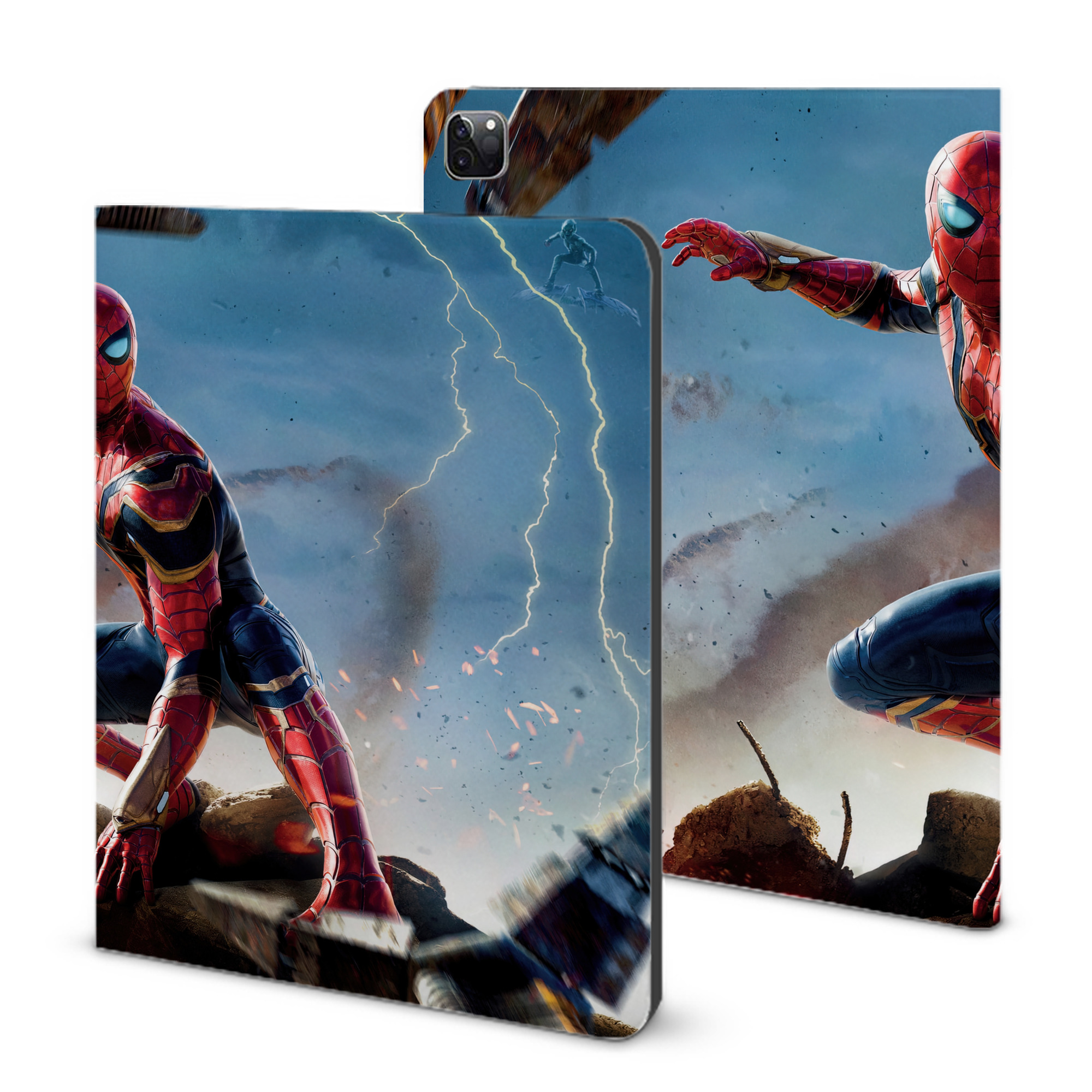 （画像用） Spider Man スパイダーマン IPad ケース ブック型 PUレザー TPU 耐衝撃 軽量 薄型 ペン収納なし 全面保護 IPad 各モデル対応